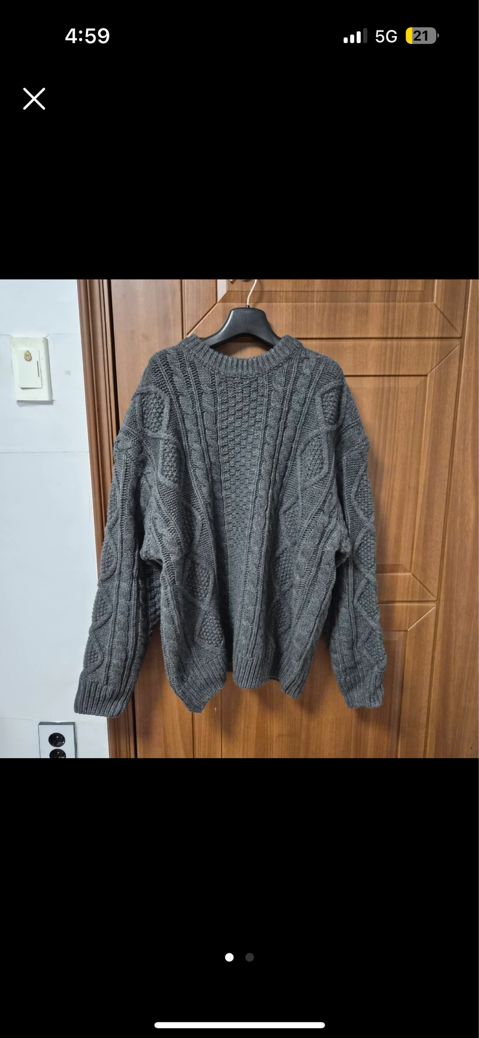 남여공용 꽈배기 니트