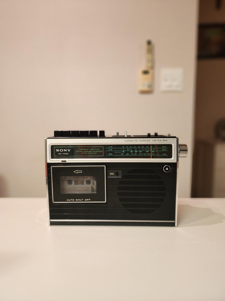 소니 빈티지 카세트 라디오 CF-1450