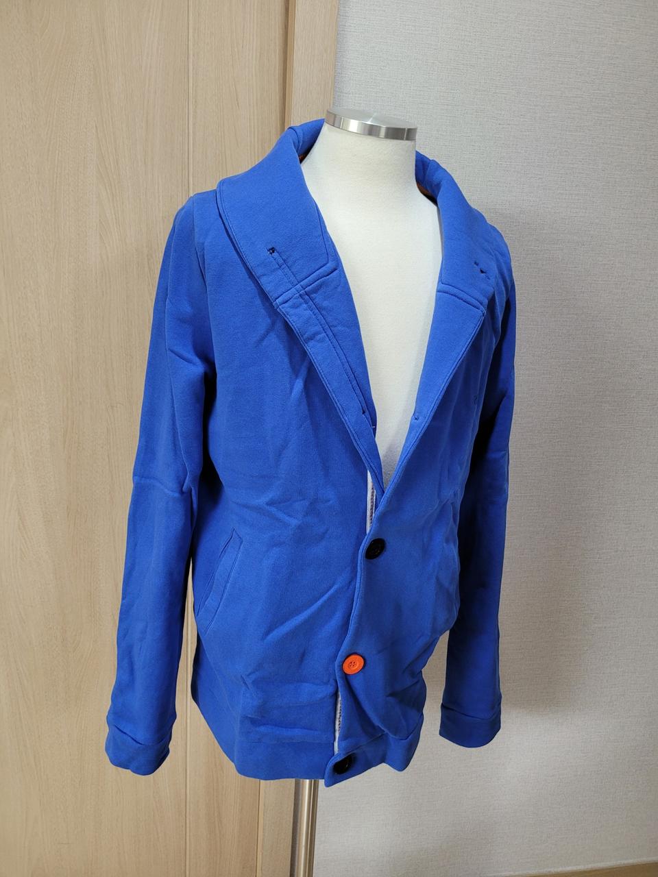 몰리 mouli 남자 숄카라 니트가디건 L 블루