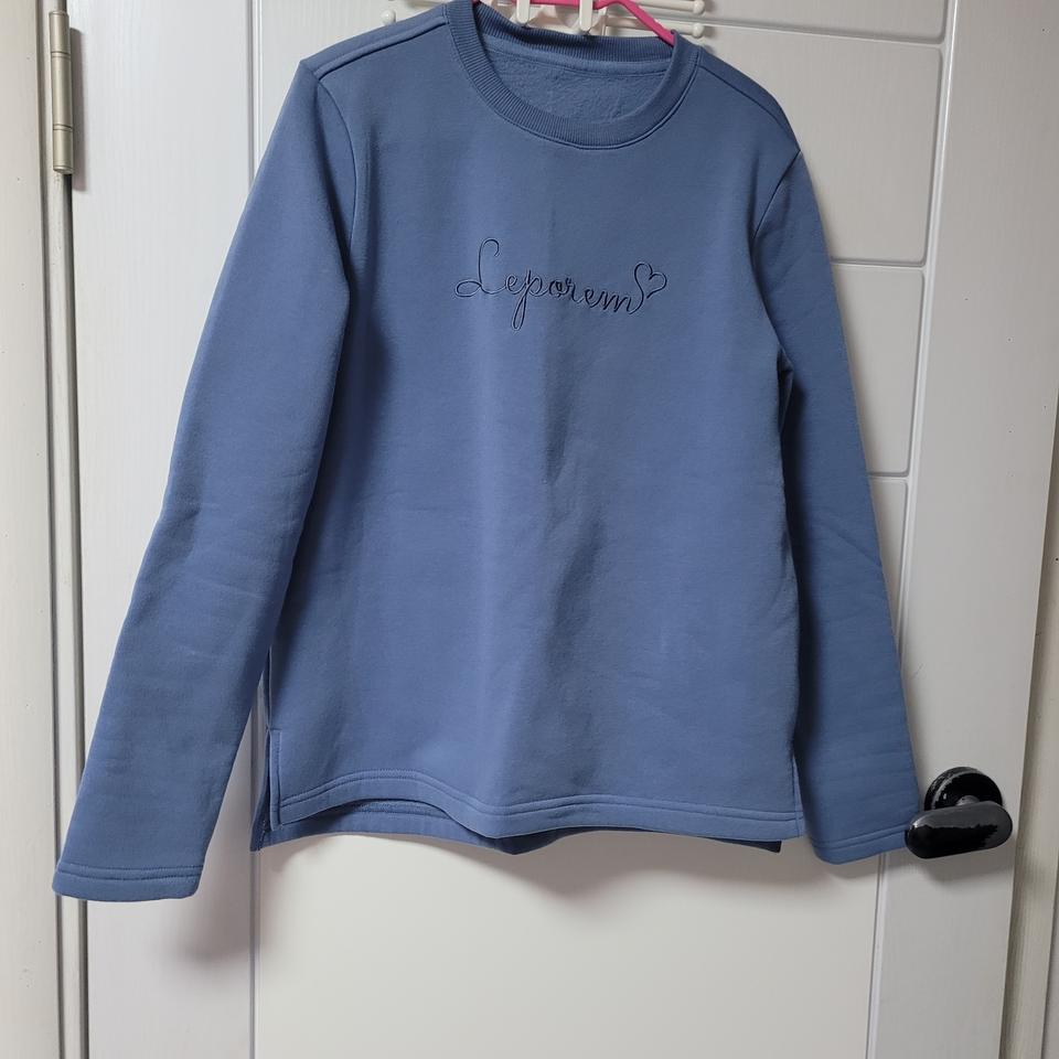 하늘색 기모 맨투맨66