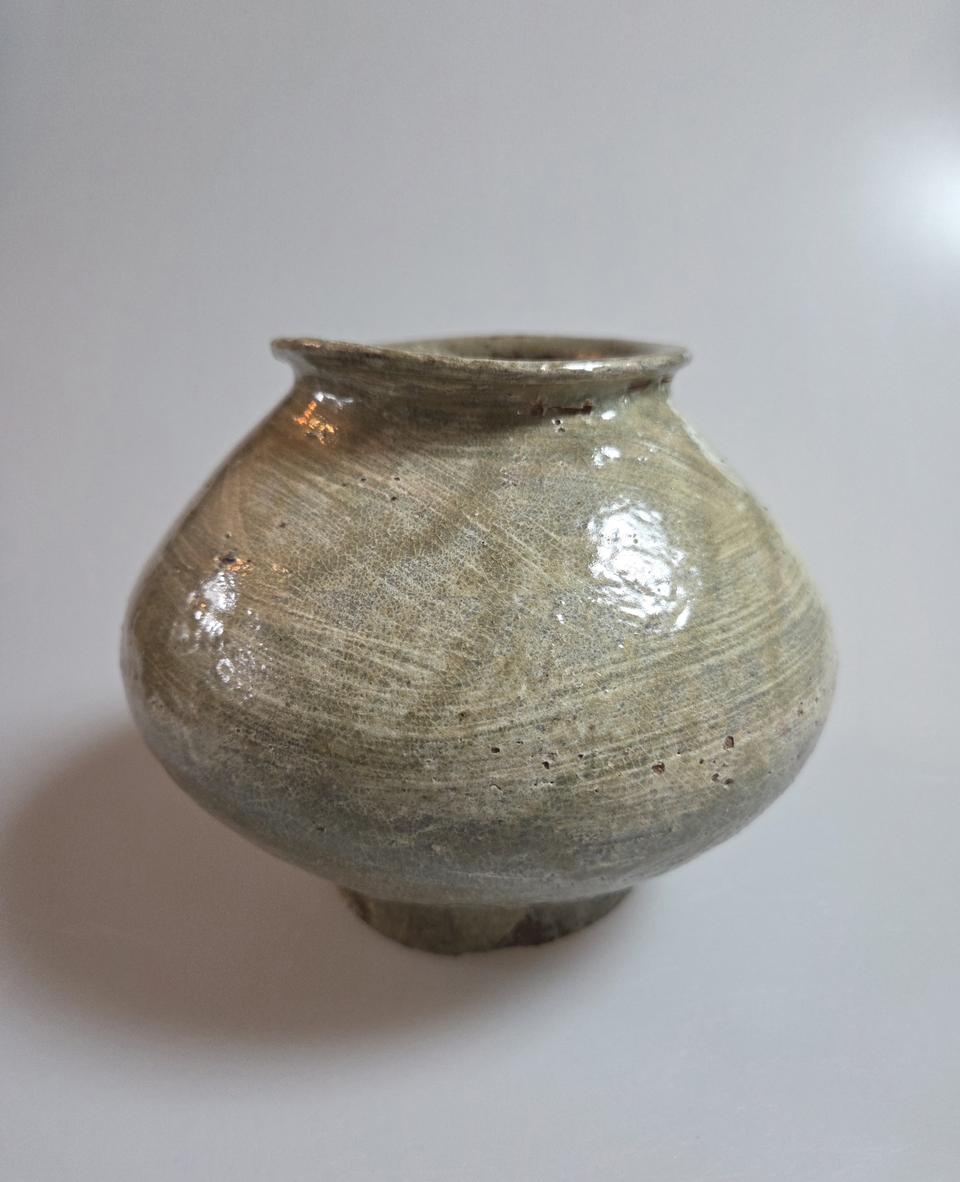 고미술품 조선시대 초기 경상도 분청사기 귀얄 찌글이호