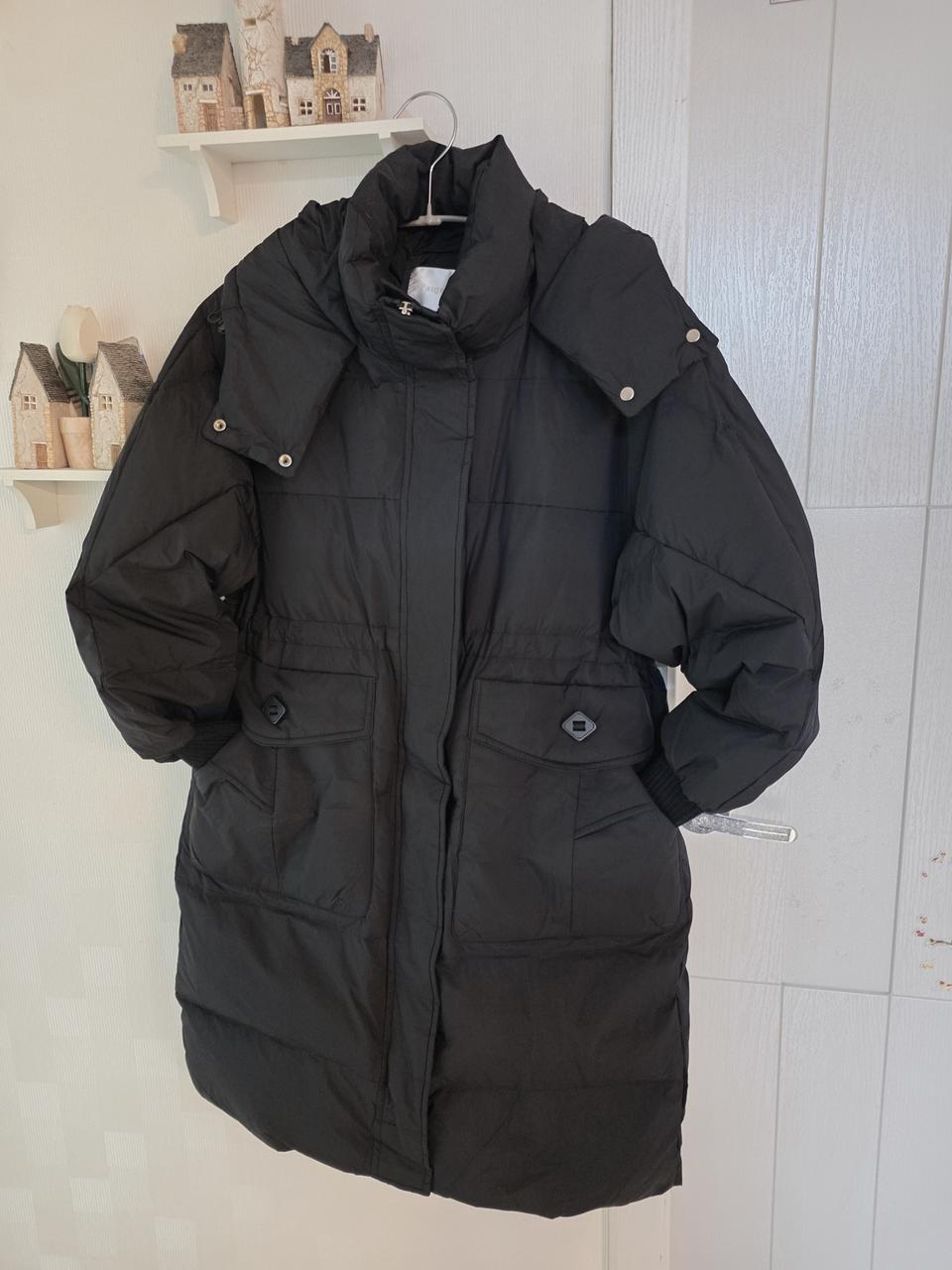 페이지플린 블랙롱패딩점퍼