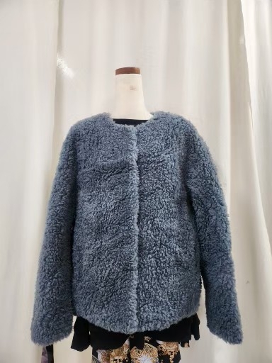 박춘문양모뽀글자켓66(반가슴60)상태최상 택포34000