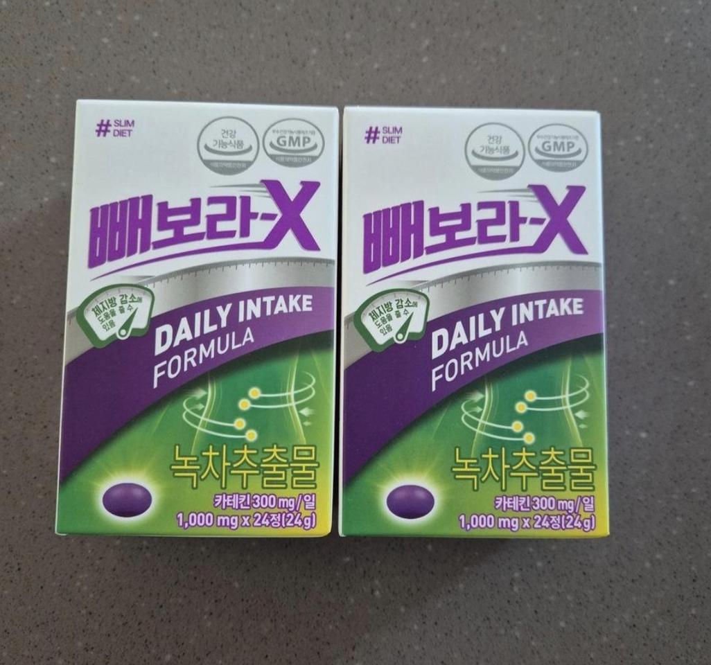 2박스 빼보라 다이어트 녹차추출물 1000mg 24정