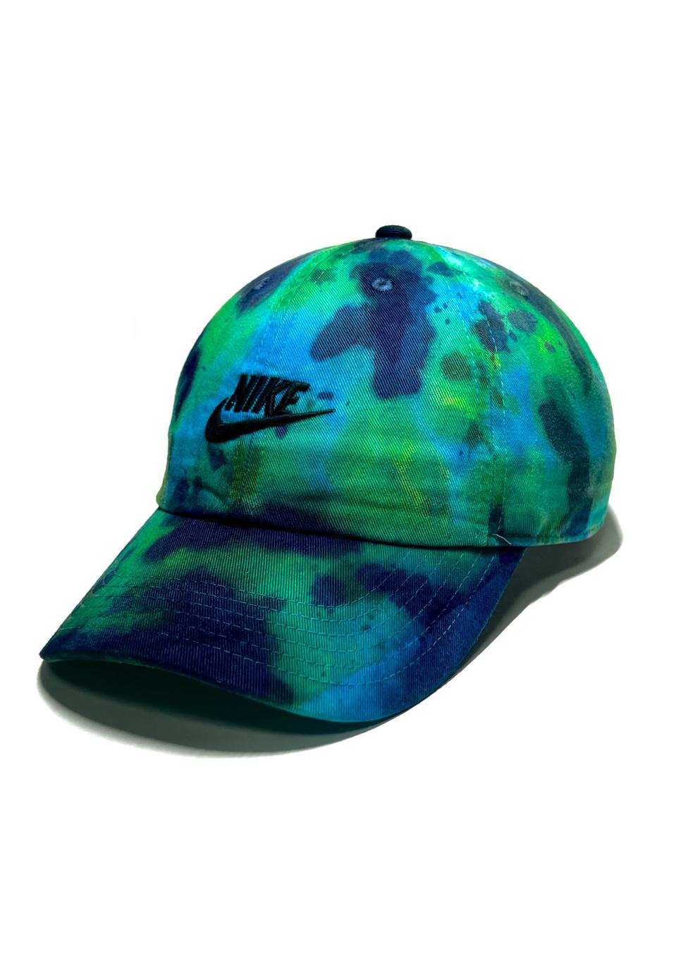 나이키 초레어 빈티지 커스텀 녹색/블루 지구 그린플래닛 볼캡 모자 여행
