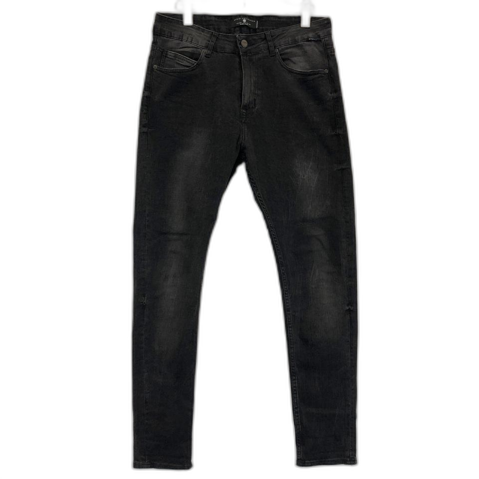 자라 흑청블랙 데님진 32 인치 스판 