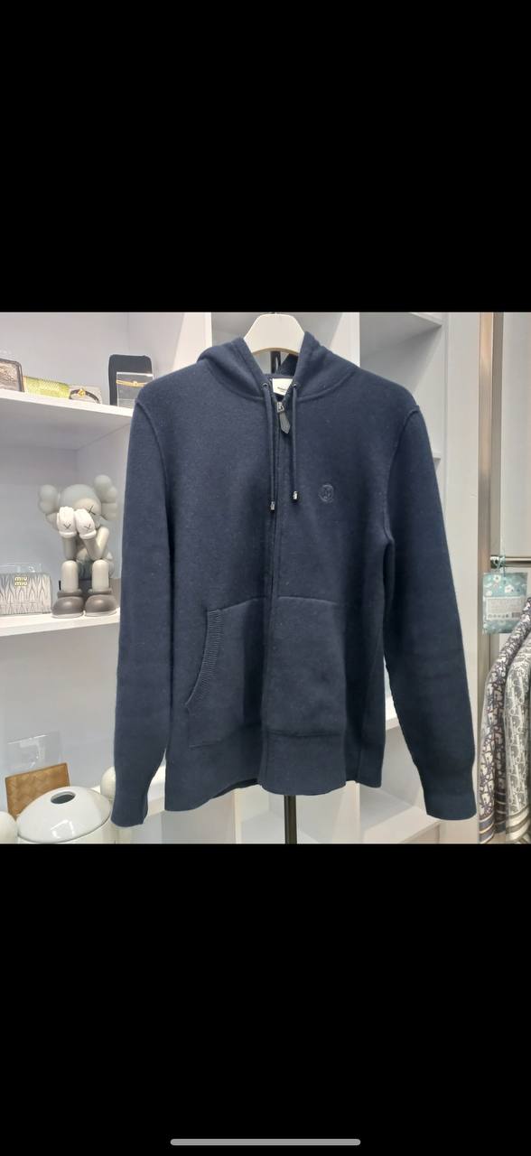 버버리 TB로고 캐시미어 니트 후드집업 L