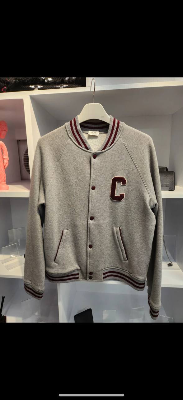 100~105 셀린느 그레이 테디 자켓 L