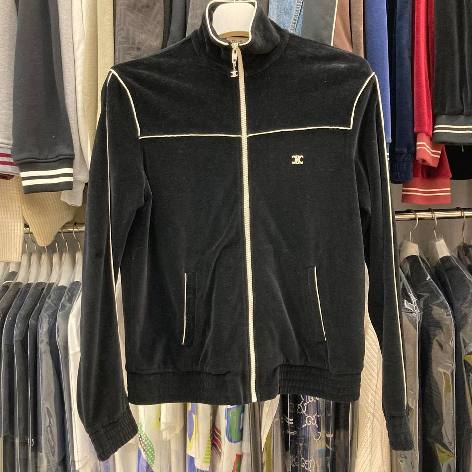 셀린느 트리오페 네이비 벨벳 집업 M