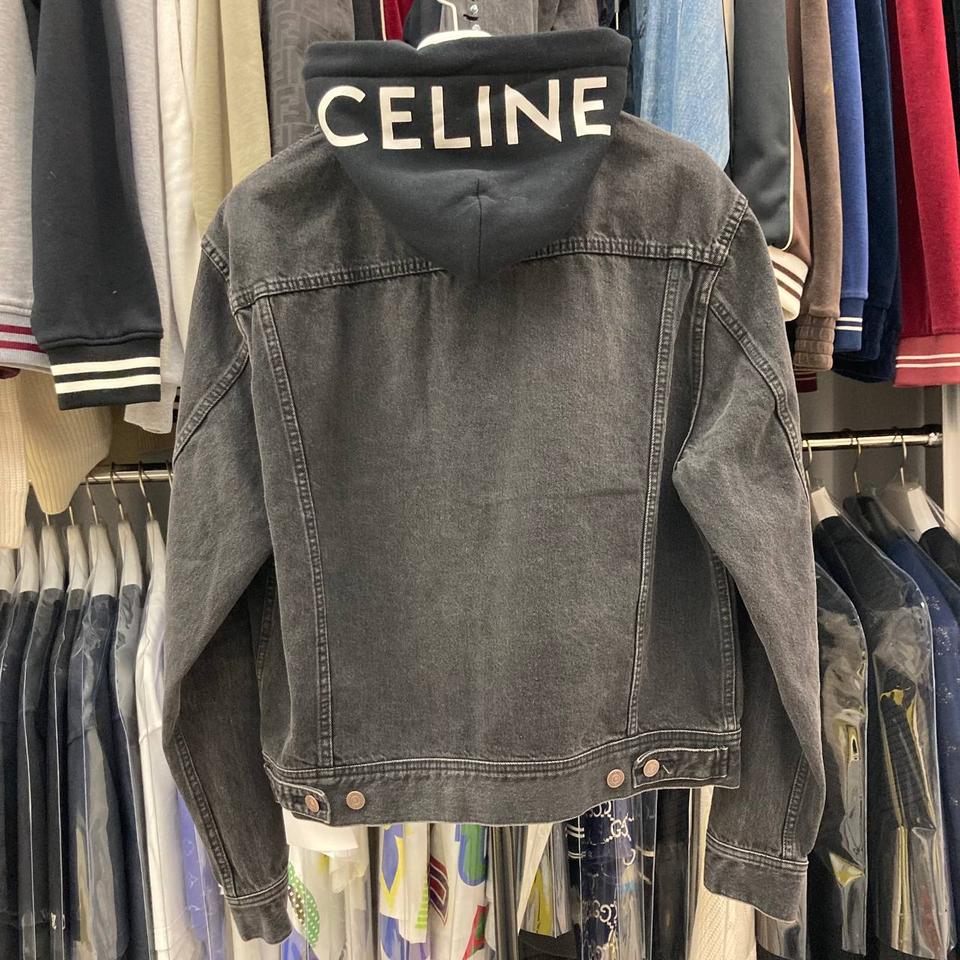 셀린느 백로고 흑청 데님 자켓 M