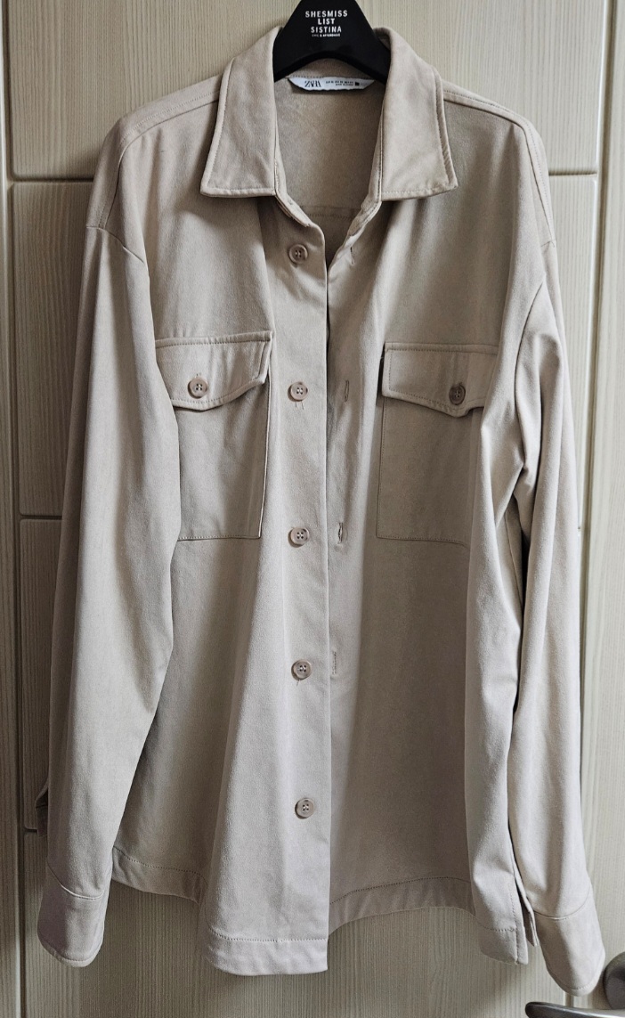 [최저가]자라(ZARA) 포켓 셔츠형 자켓 베이지