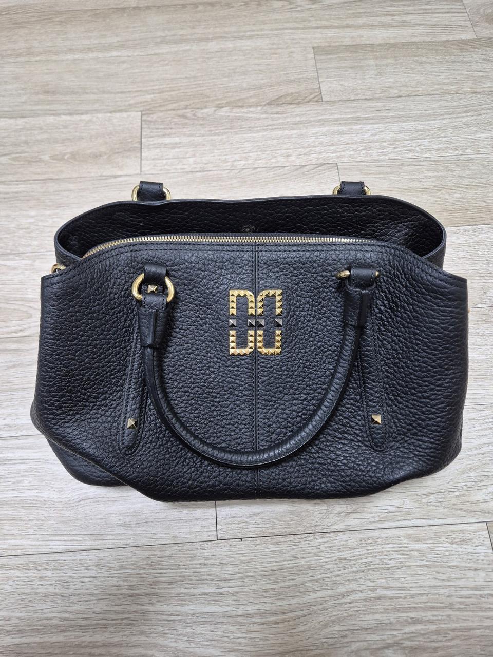 닥스 DD 로고 가죽 토트백