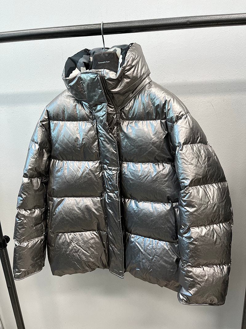 95) 준지 메탈릭 오버패딩