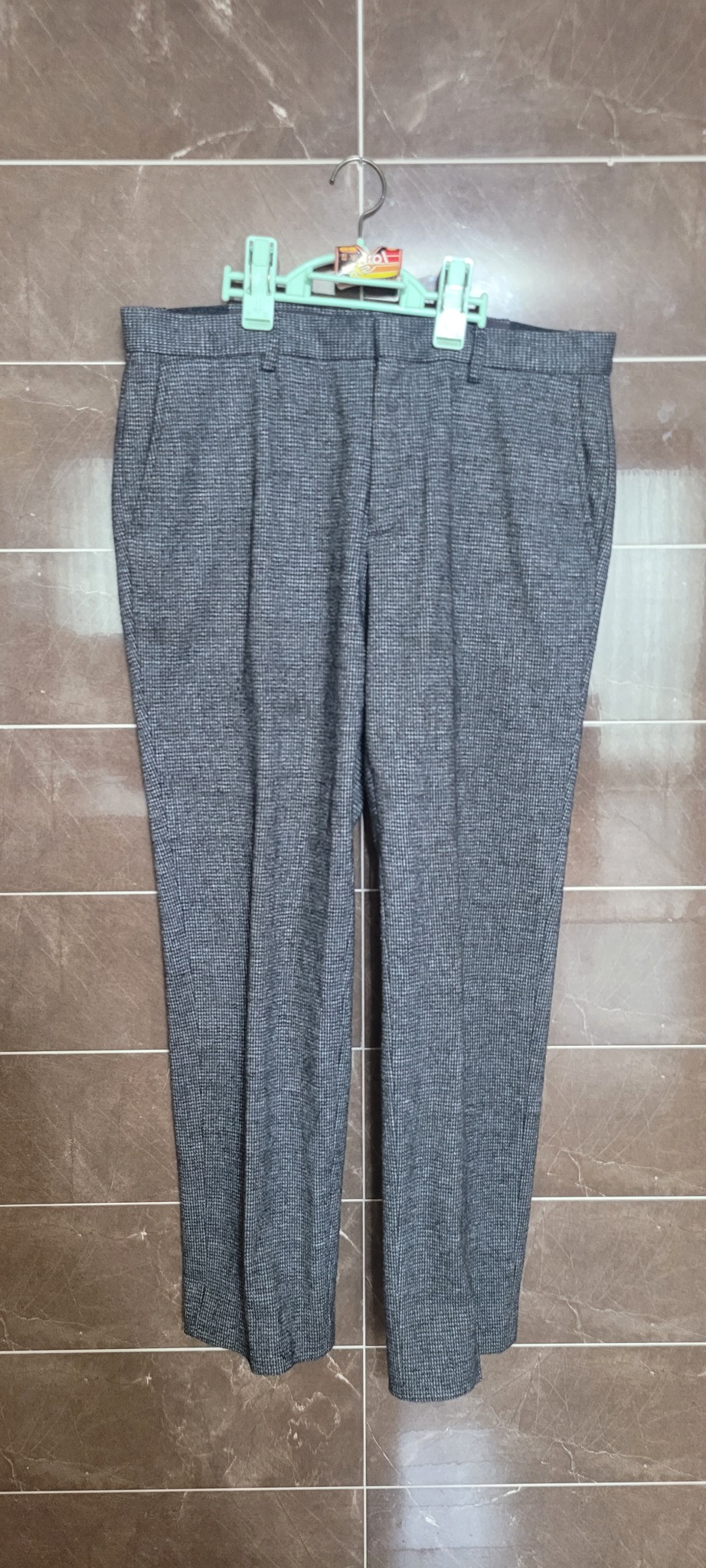 남성34인치)다니엘크레뮤 도톰한 바지 그레이(기모)