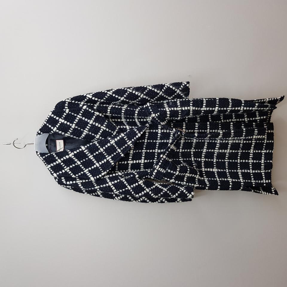 모조에스핀  체크  벨티드 롱코트 S사이즈