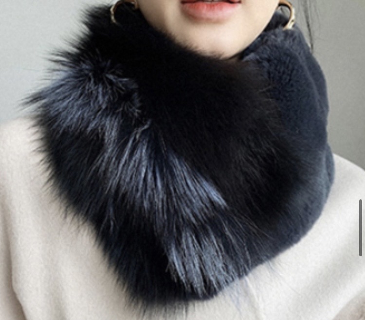 천연 사가폭스퍼 넥워머 (블랙)