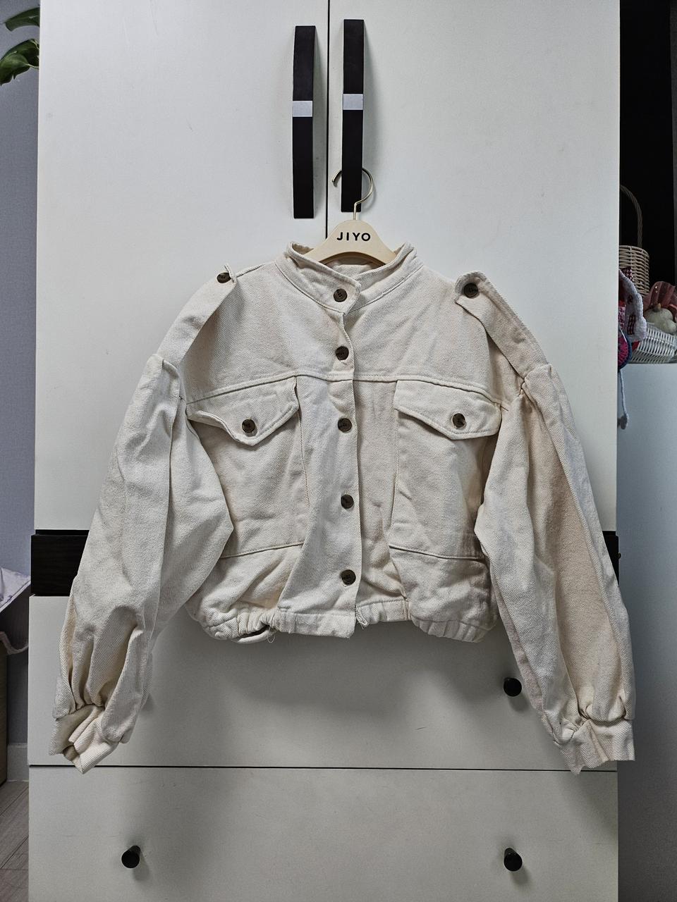 아이보리 코듀로이 버튼 자켓