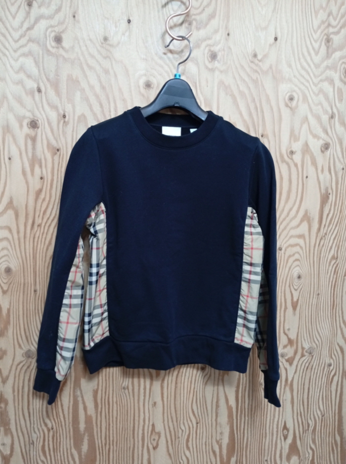 버버리런던잉글랜드 키즈 빈티지 체크 패널 코튼 블랙 셋업