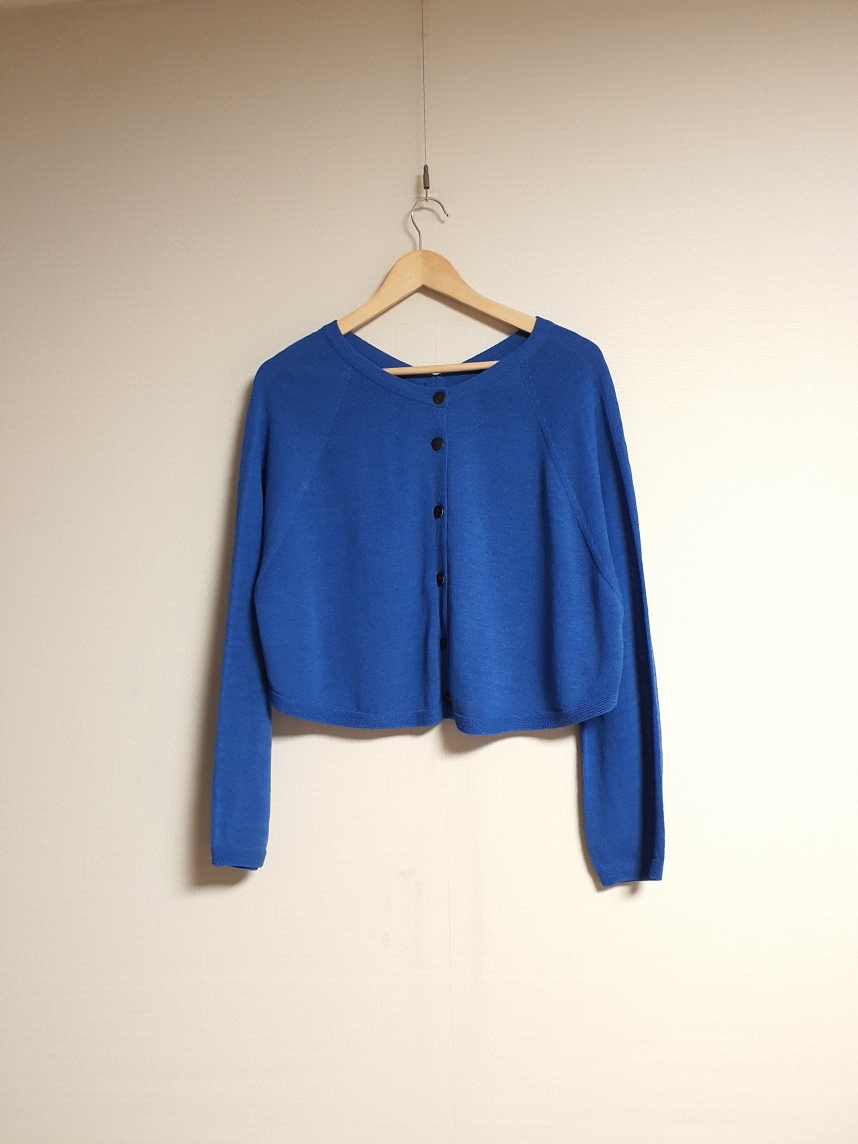 보브 vov 래글런 블루 니트 가디건 프리사이즈  정품