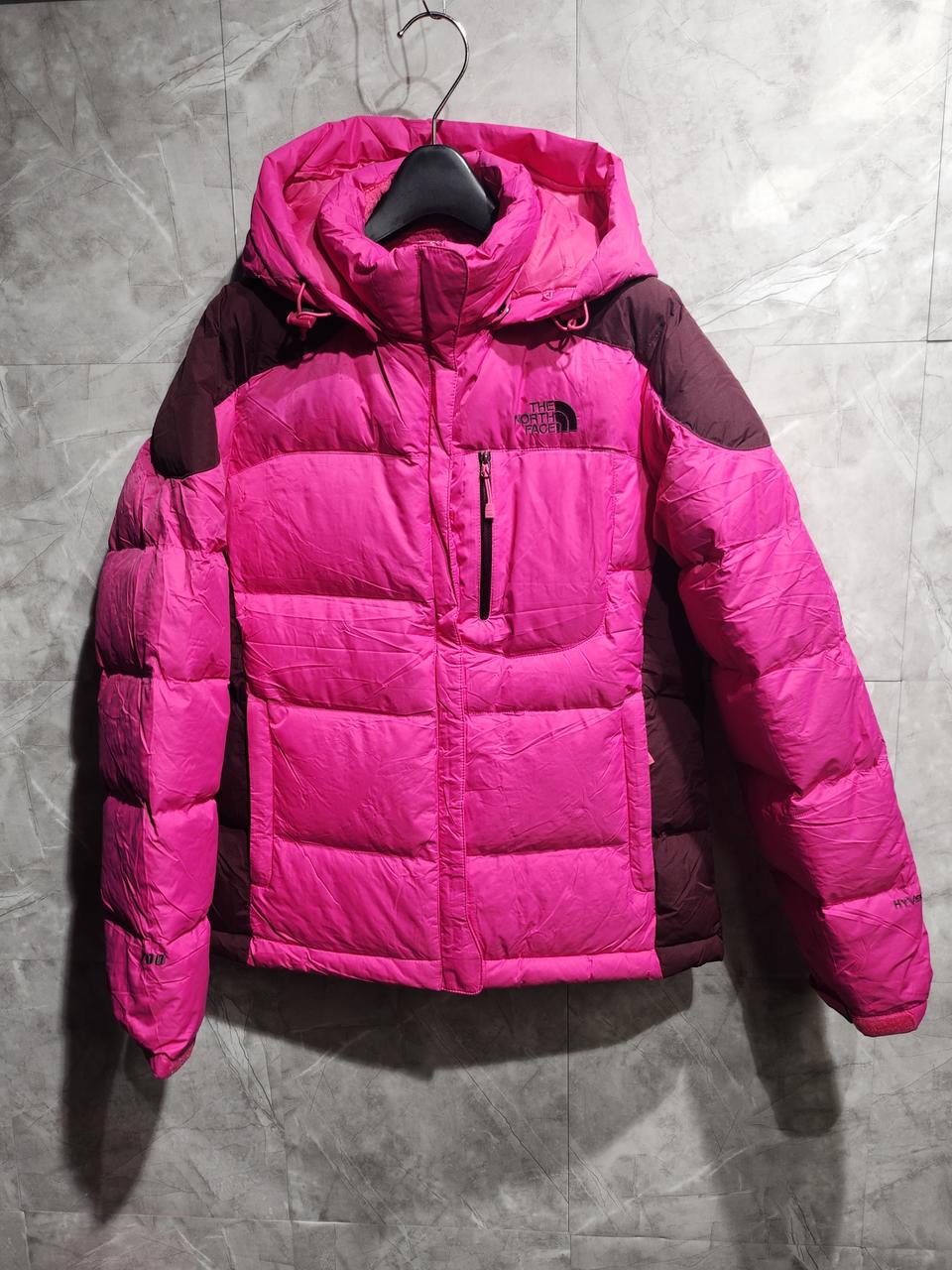 노스페이스 핑크색 후드 다운