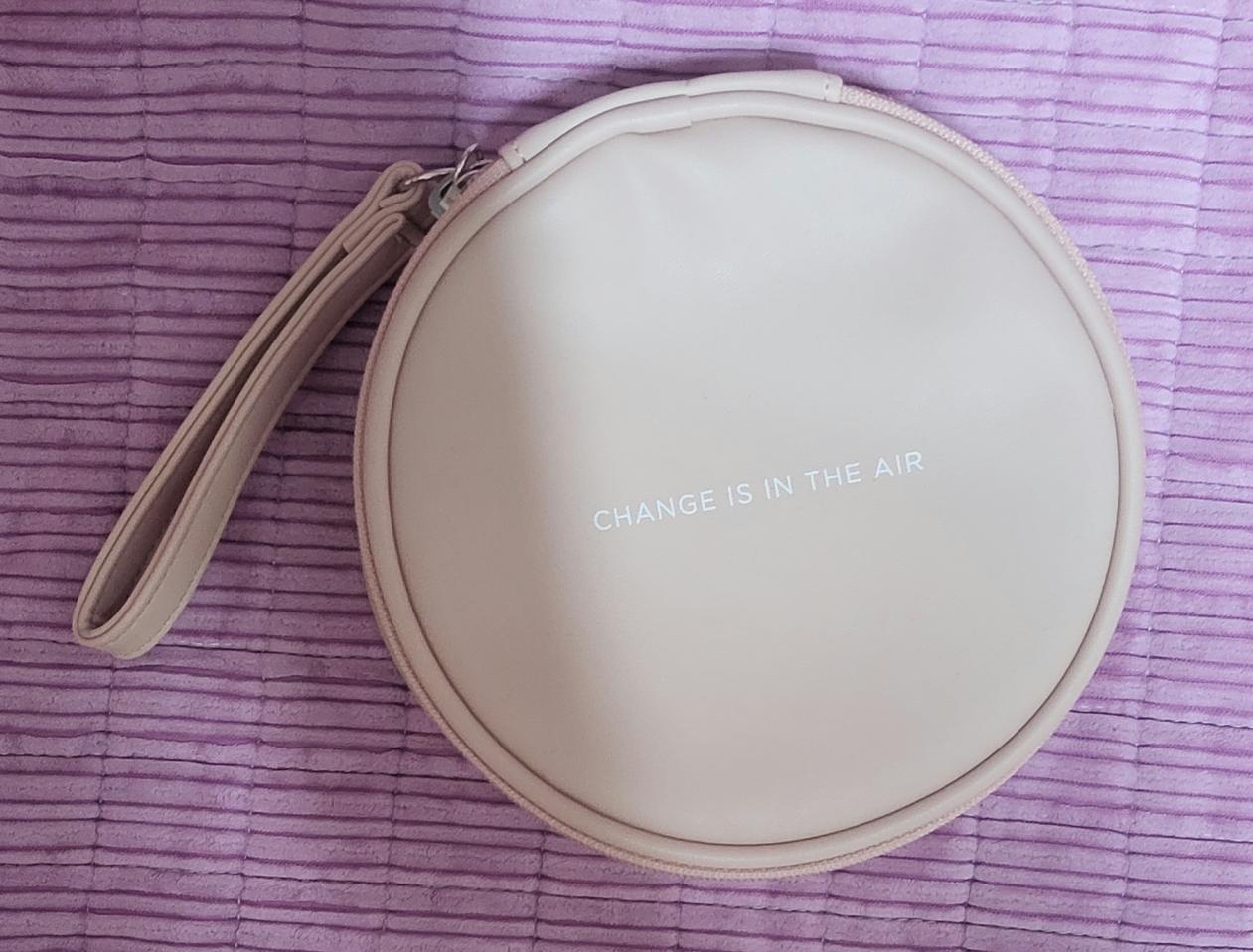 인디핑크색 아이오페 아이쿠션 원형파우치 16cm(새상품)