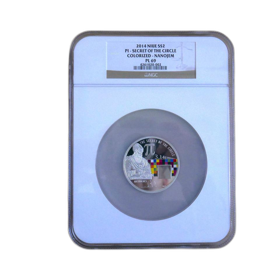 니우에 2014 파이- 원의 비밀, 실버 코인 NGC69