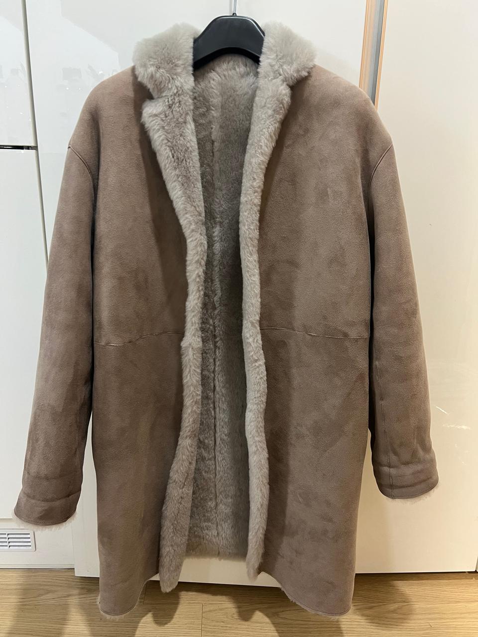 띠어리 가죽 시어링 무스탕코트 (새상품급)