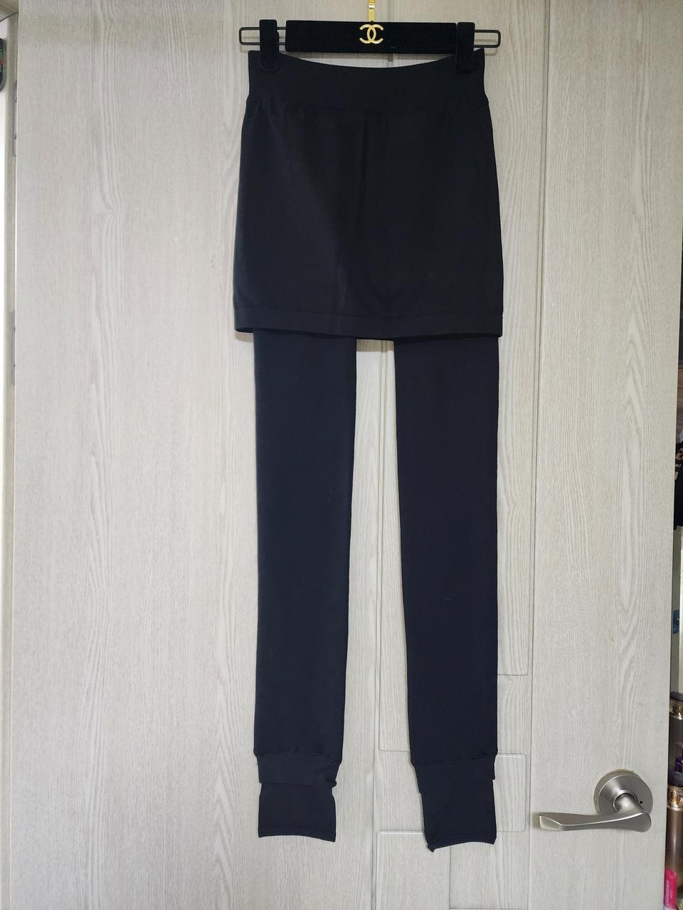 블랙 융 치마 레깅스