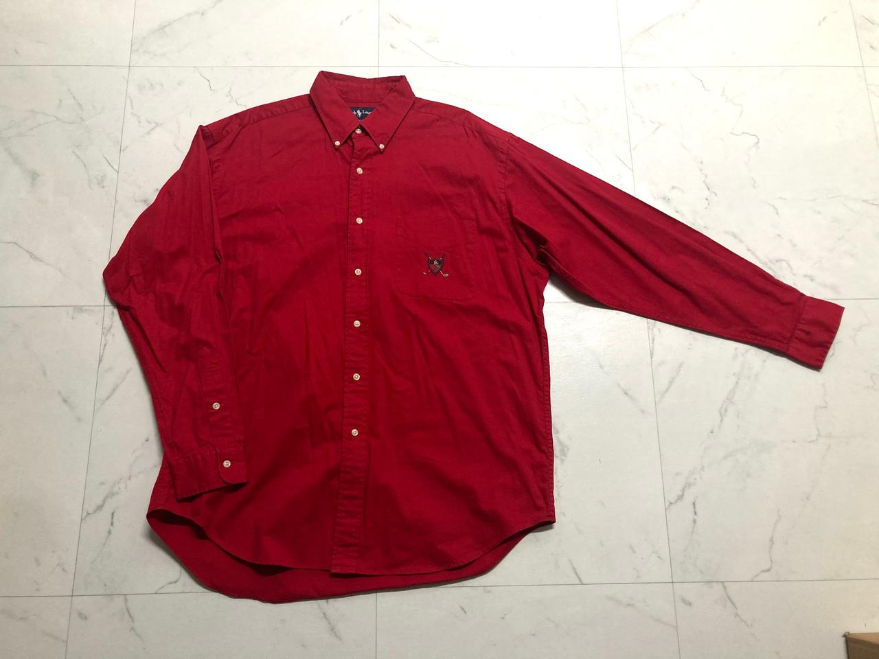 90s 폴로 랄프로렌 방패 로고 오버핏 셔츠 105-110