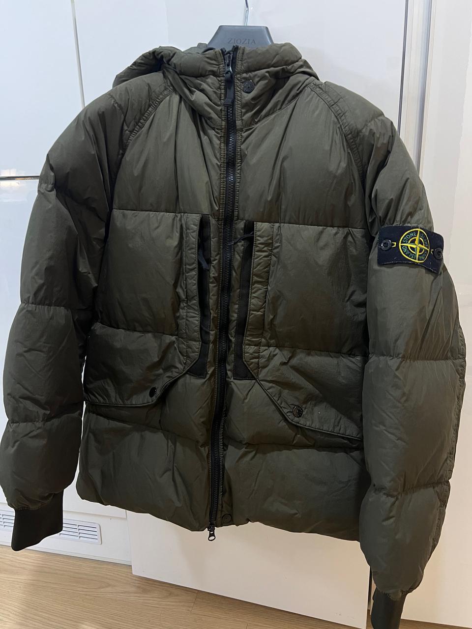 24fw 스톤아일랜드 카키 크링클랩스패딩 100-105 (새상품급)