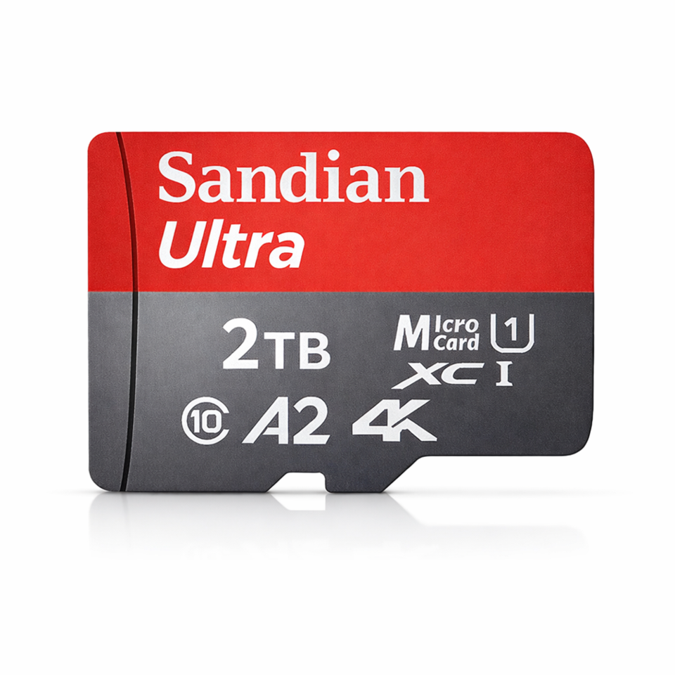 새 Sandian 마이크로 SD 2TB 메모리 카드 A2 4K 저장