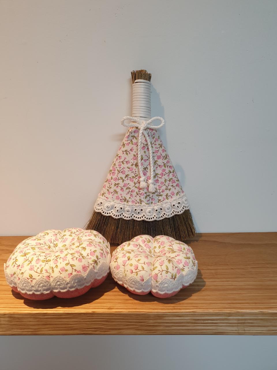 풍수인테리어소품) 핸드메이드_미니 복 빗자루, 호박핀쿠션