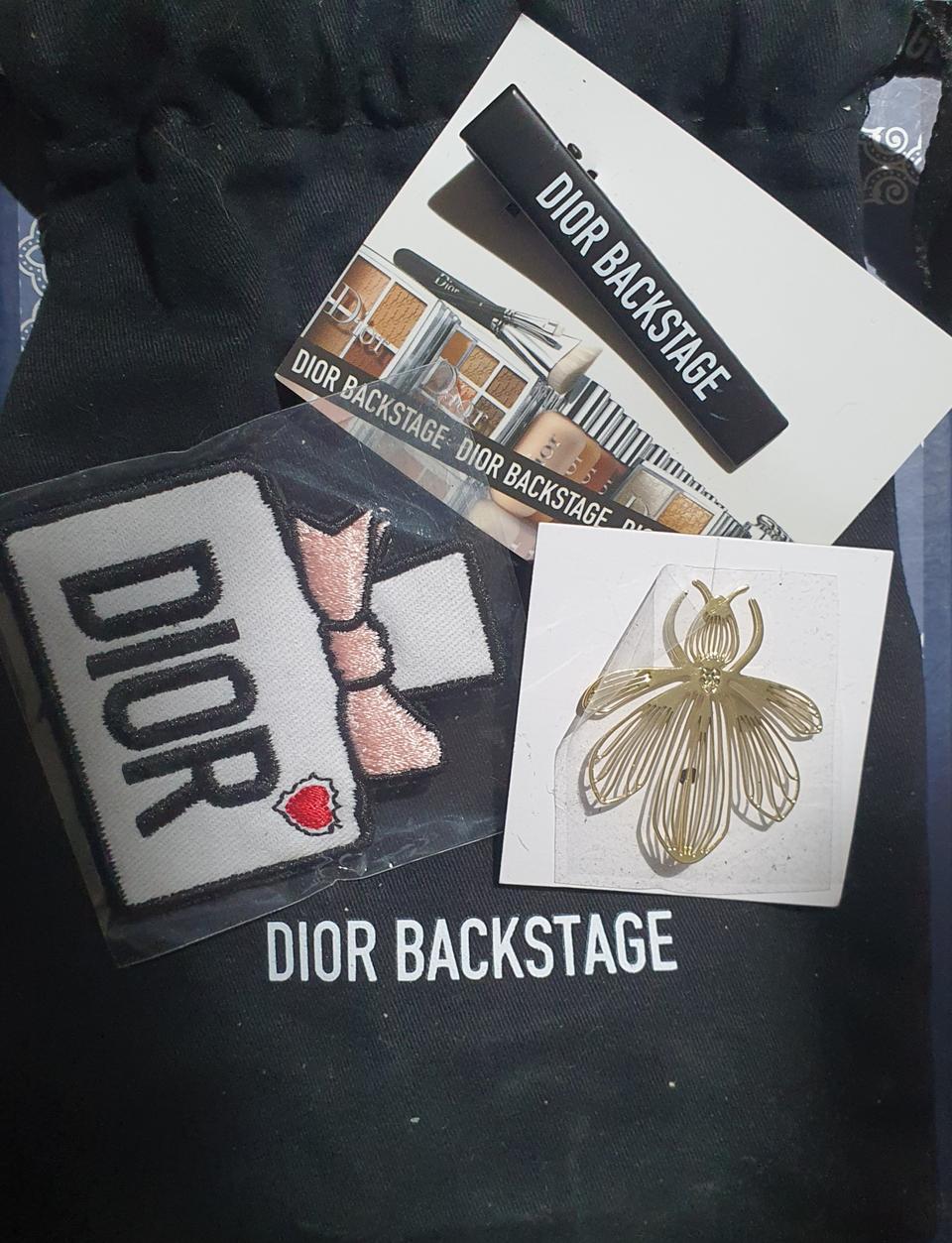 [정품] 디올 백스테이지 헤어핀,브로치,파우치