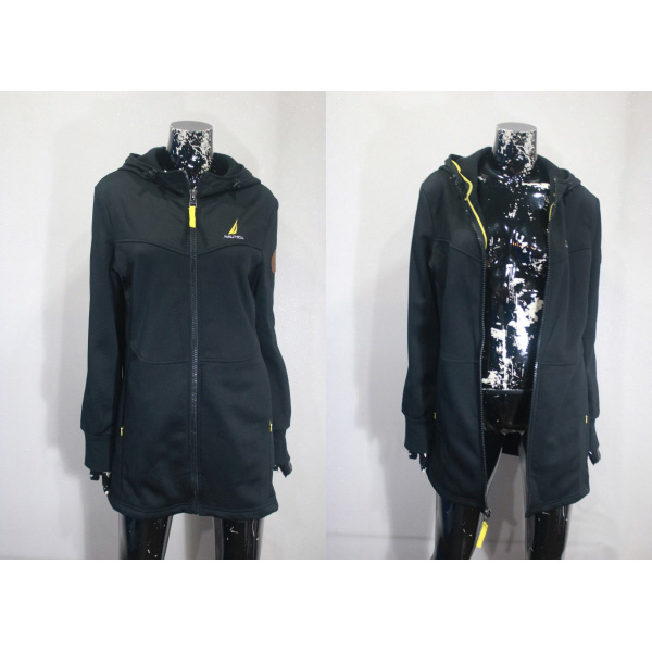 (55반) 노티카 Nautica 블랙 여성 기모 하프 져지 (사이즈 90 55반)