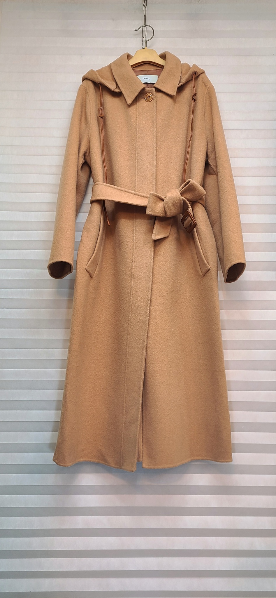 듀엘> 울캐시미어 후드 롱코트 (699천원)