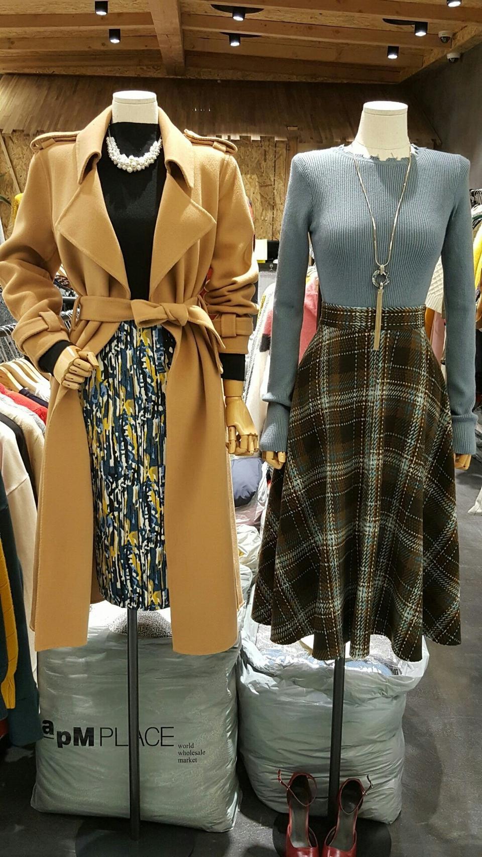 새옷❤ 체크울 스커트 55사이즈