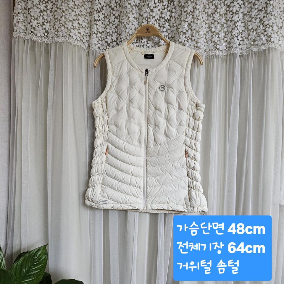 몽트픽 여성 경량 패딩 조끼 100 아이보리