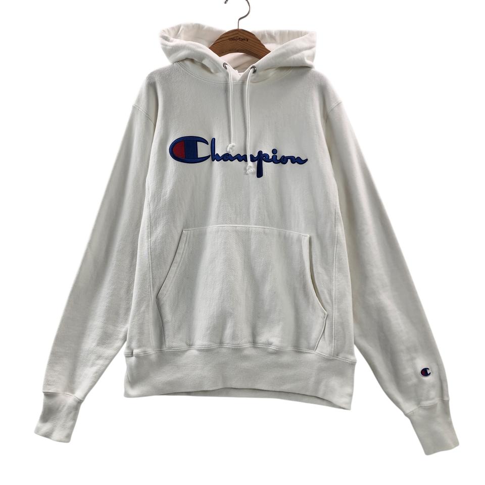 [S] 챔피온 리버스 위브 후드 티셔츠  화이트