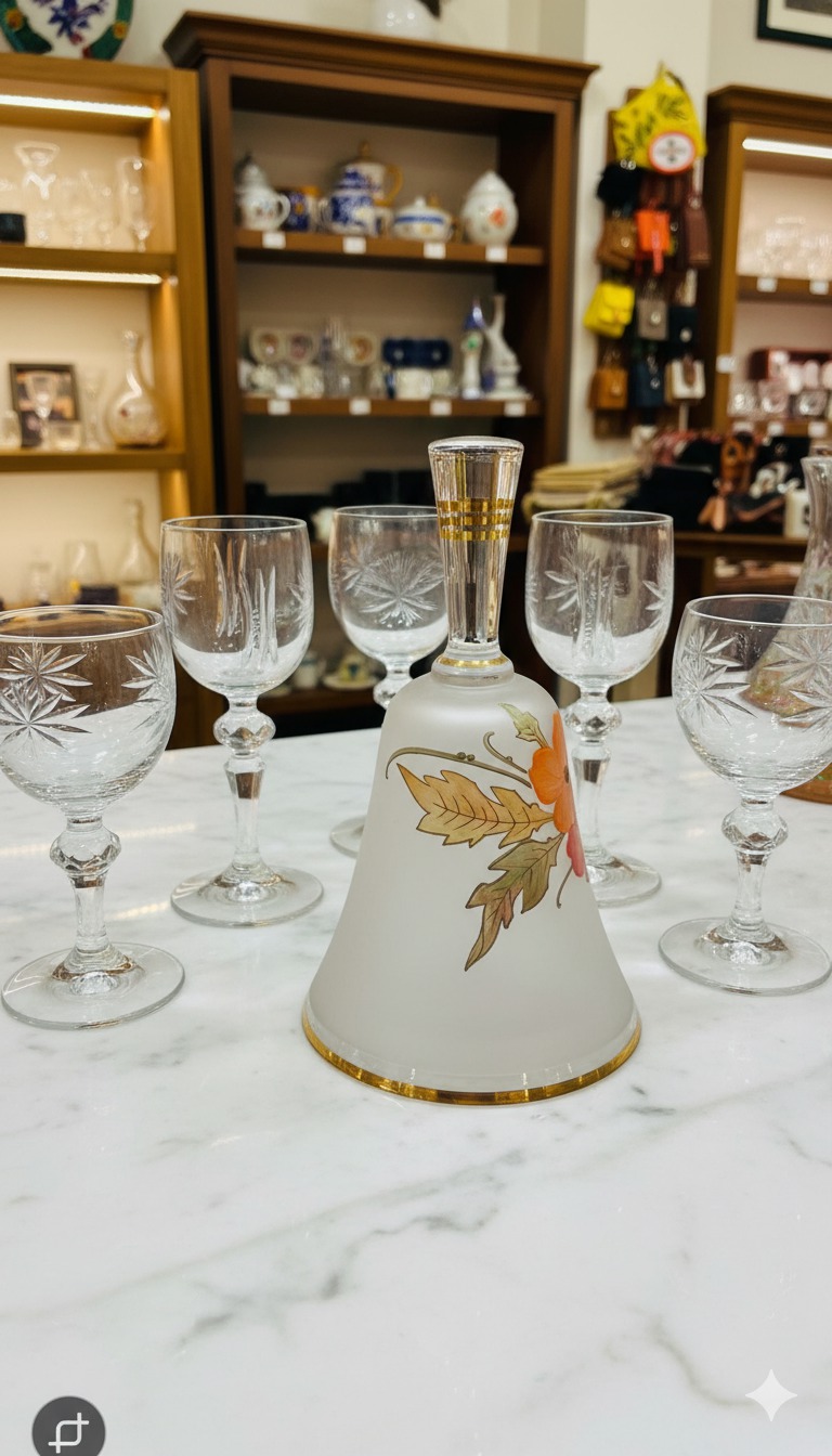 골라보세요.  체코산 유명 크리스탈  테이블 핸드벨. 청아한 소리