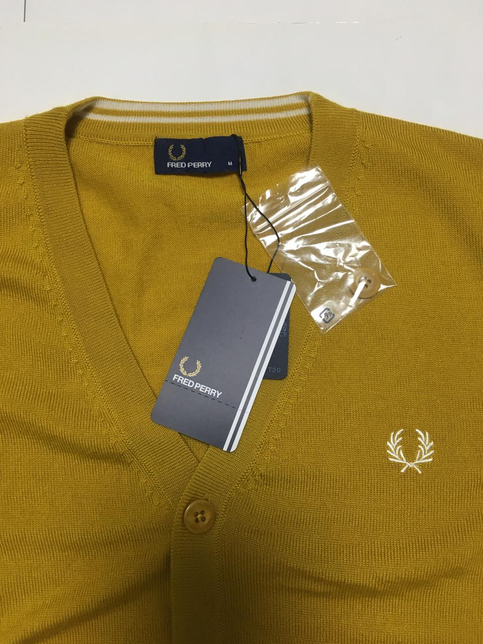프레드페리 브이넥 가디건 일본판 100