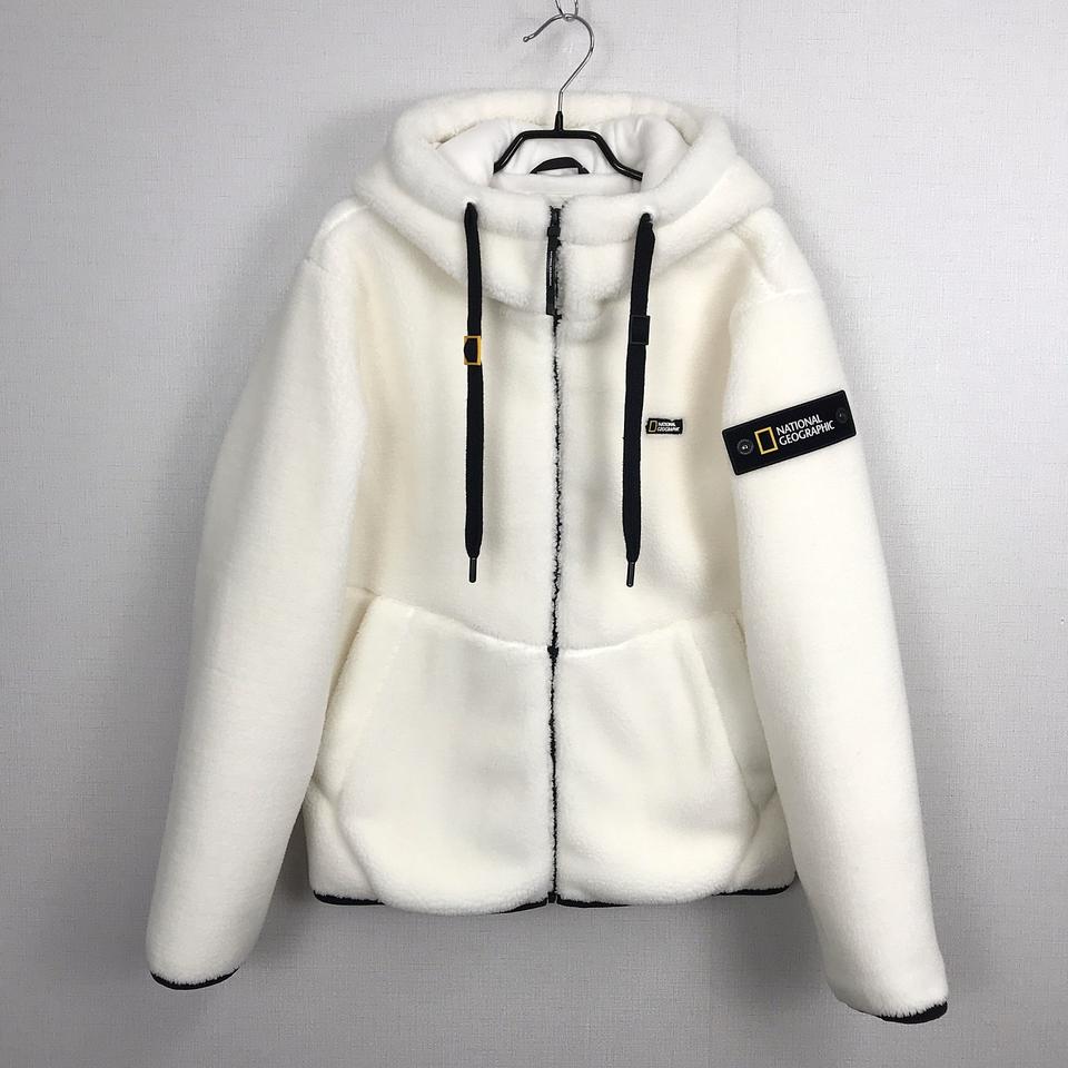 내셔널지오그래픽 뽀글이 후리스 후드집업 점퍼 남성M (95)
