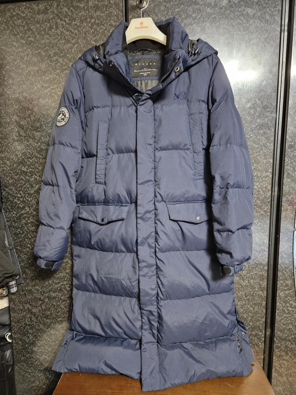 밀레 롱패딩 100