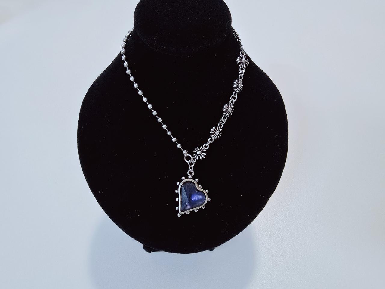 퍼플언발목걸이