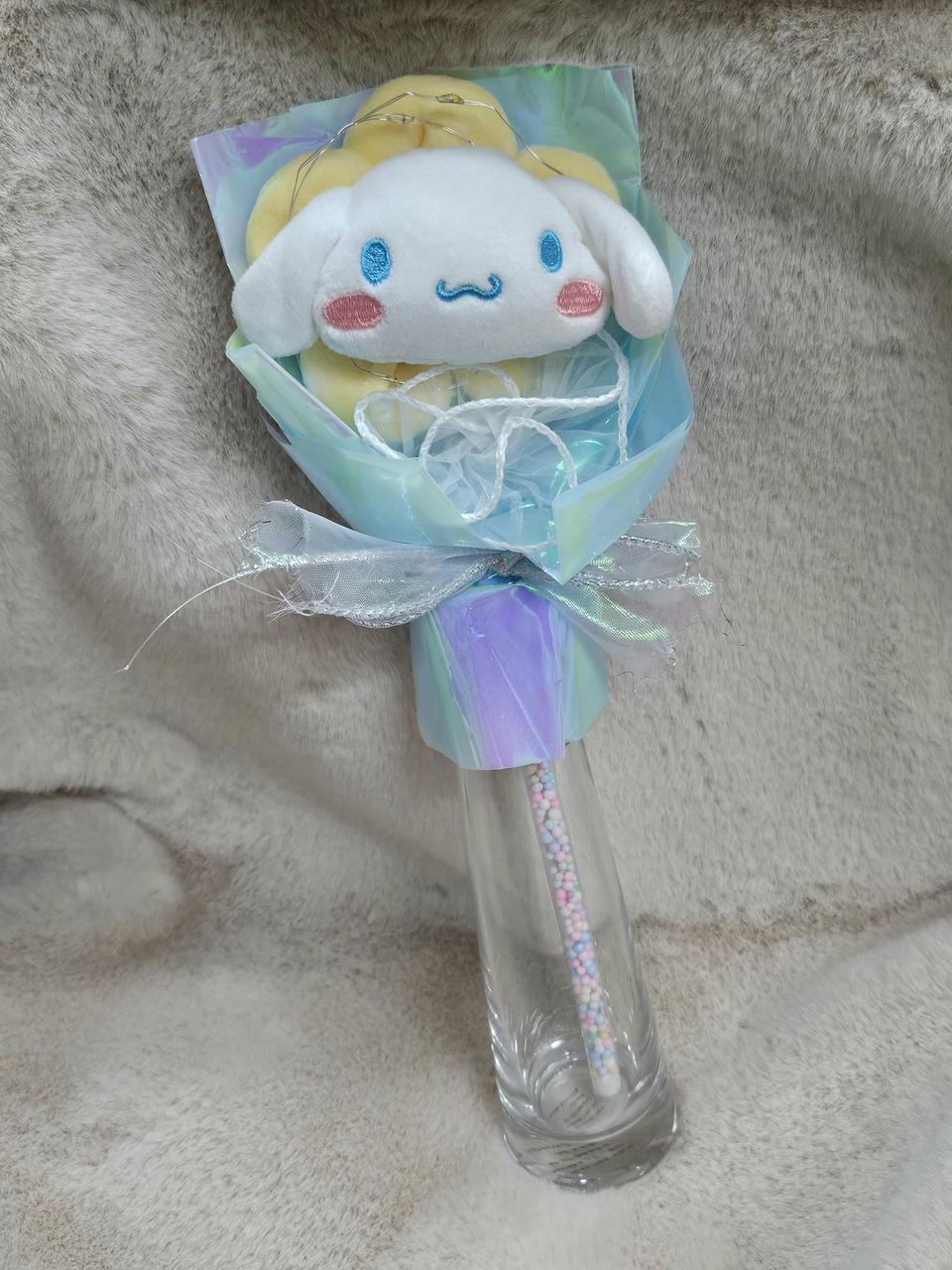 시나모롤 인형 미니 꽃다발 + 꽃병