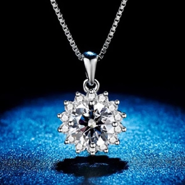 1-53. 925S/지르콘 2캐럿 펜던트 목거리