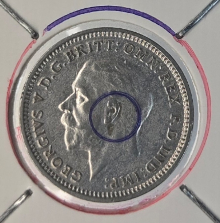 A02C 완전미사용 1934년 귀,테두리안압에러 조지5세 영국 국왕 은화