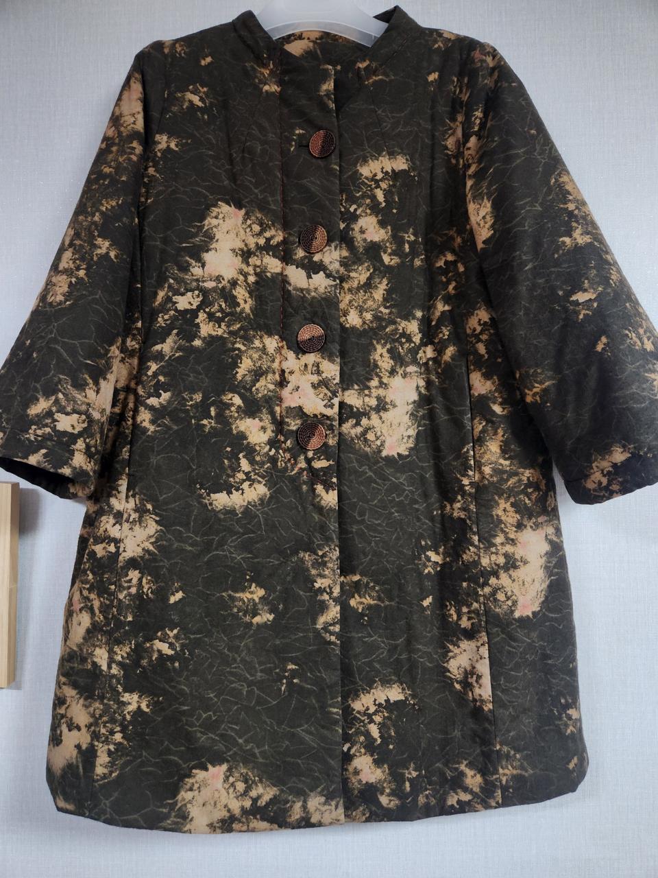 천연염색 핸드메이드 누빔코트 66-77