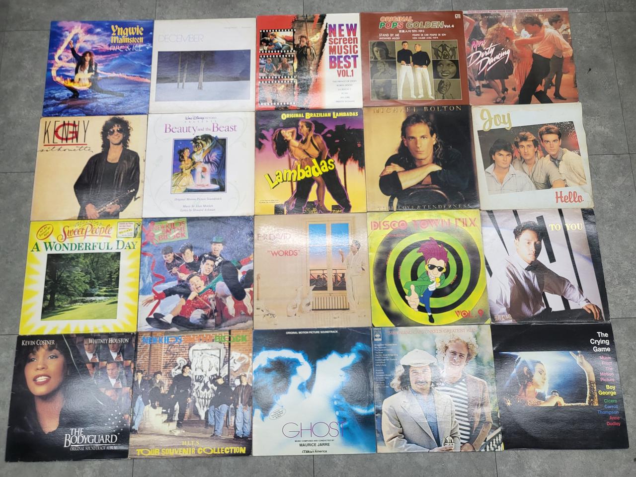 다양한 팝송 LP 레코드판 모음 20장 일괄