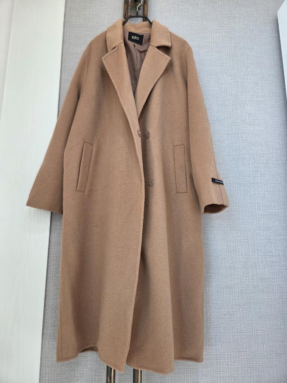 VISIT IN NEWYORK 모함유 핸드메이드 롱코트