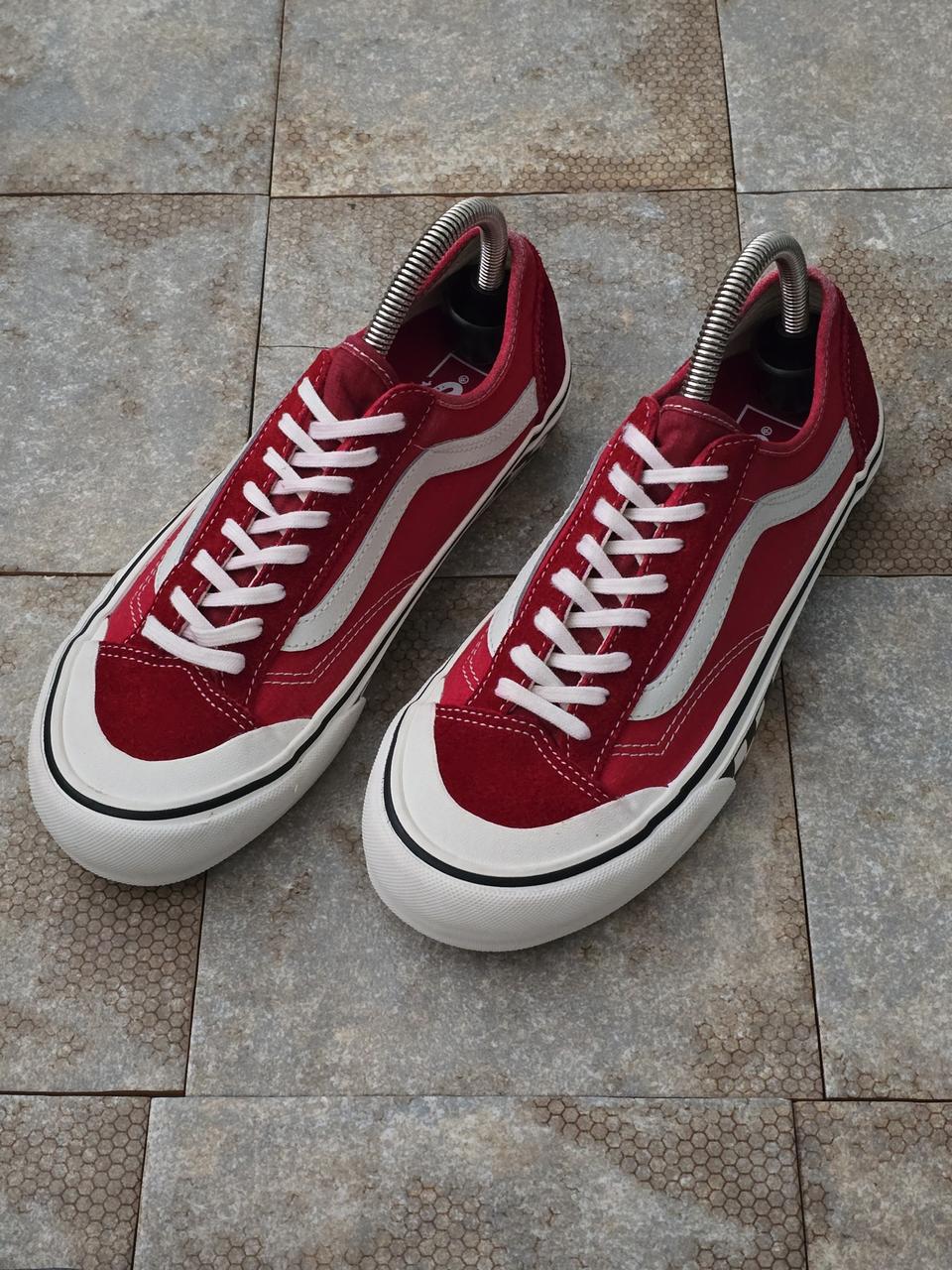 (260)반스 스타일 36 데콘 sf 솔트 워시 레드 스니커즈 운동화